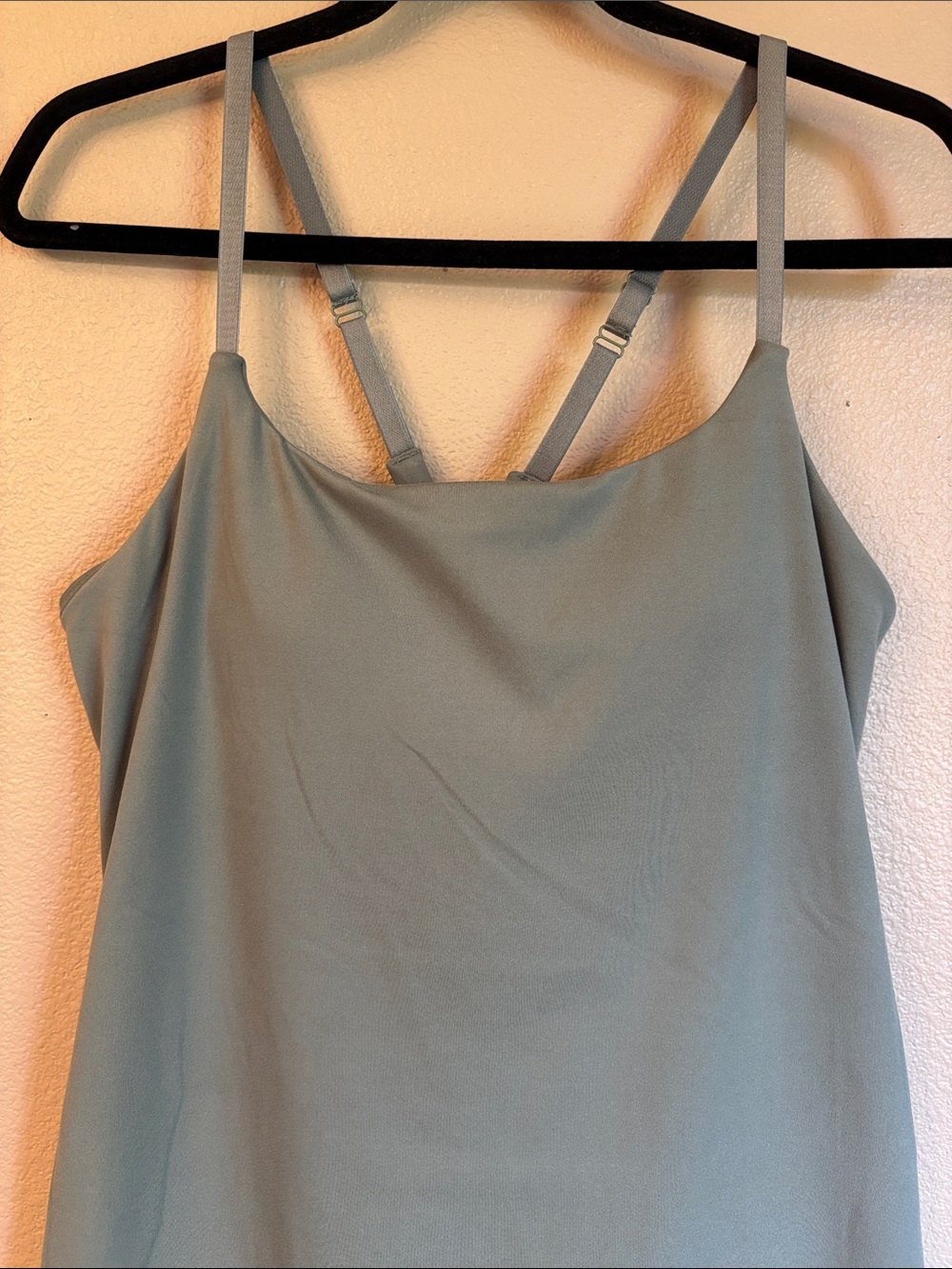 ❌SOLD!❌ Danskin Skinny Strap Active Mini Dress L Sage Green Shorts Romper - Picture 8 of 16
